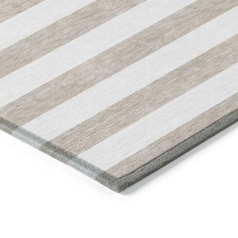 Almine Stripe Weather Resistant Versatile Elegance Outdoor Rug