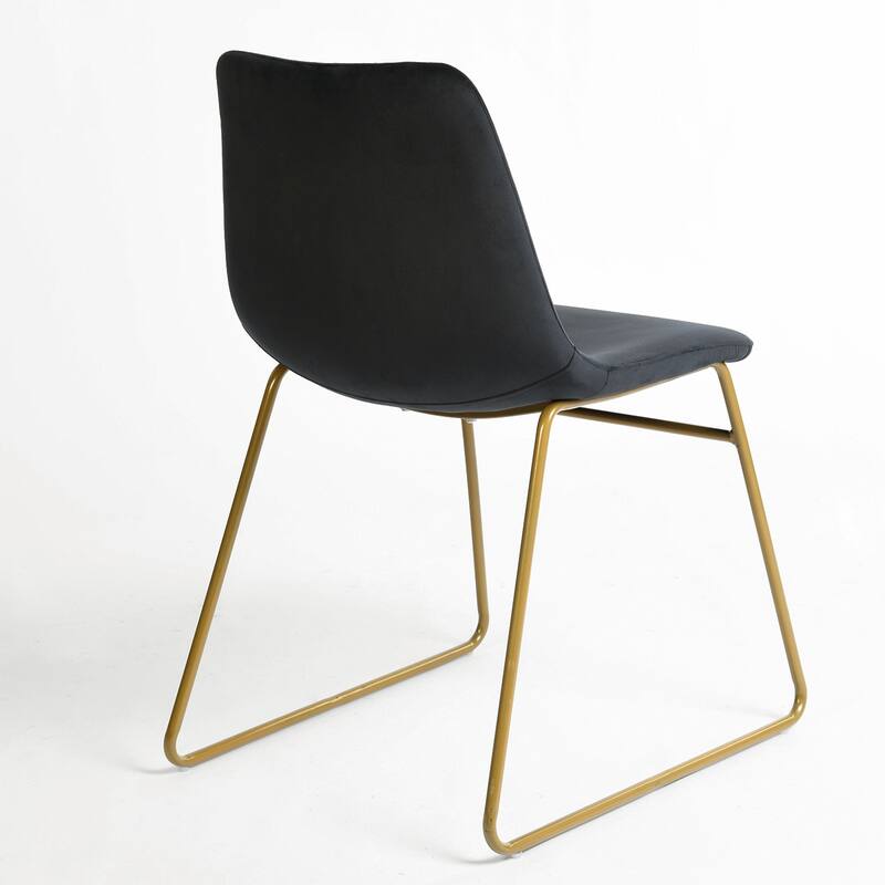 Homylin Batassel Velvet Dining Chairs, Upholstered Reception Chairs, with Metal Legs for Home Kitchen, Living Room(set of 2)