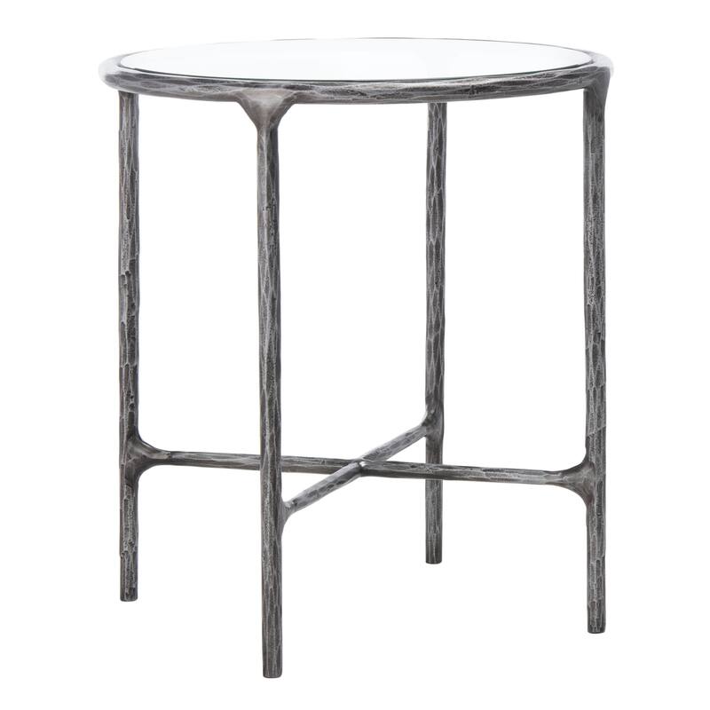 SAFAVIEH Couture Saliha Forged Metal Round End Table - 18" W x 18" L x 20" H - 18"W x 18"D x 20"H