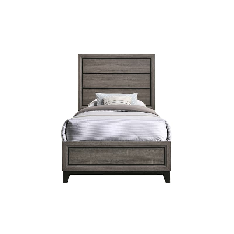 Carina Grey Oak Panel Bed