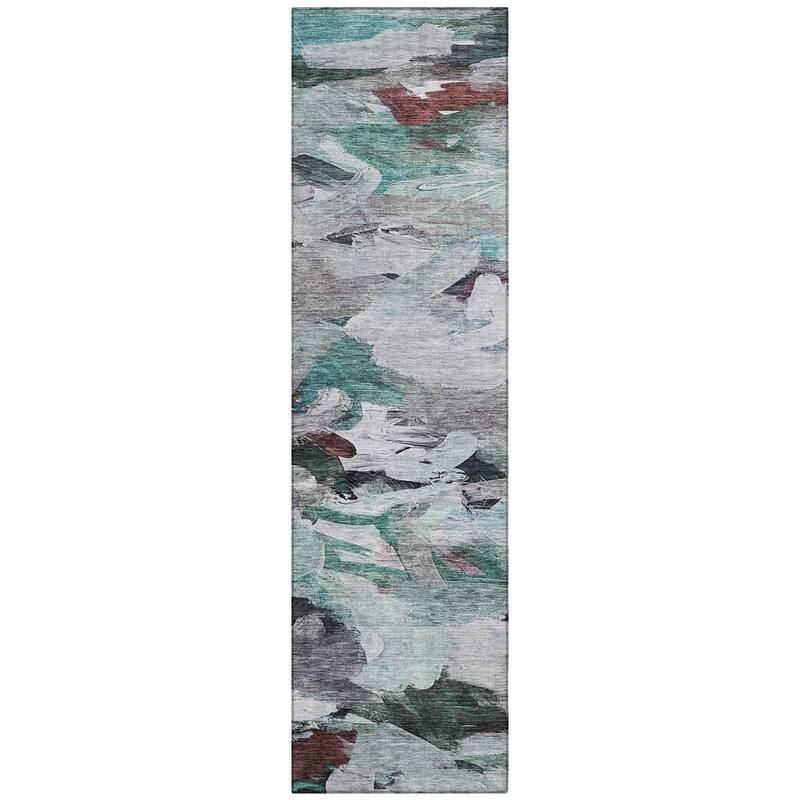 Machine Washable Indoor/ Outdoor Modern Chantille Rug