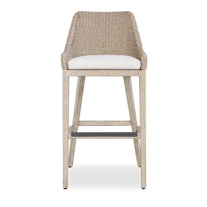 Uttermost Paloma Outdoor Wicker Bar Stool - 24.40" W x 21.20" H x 44.70" D
