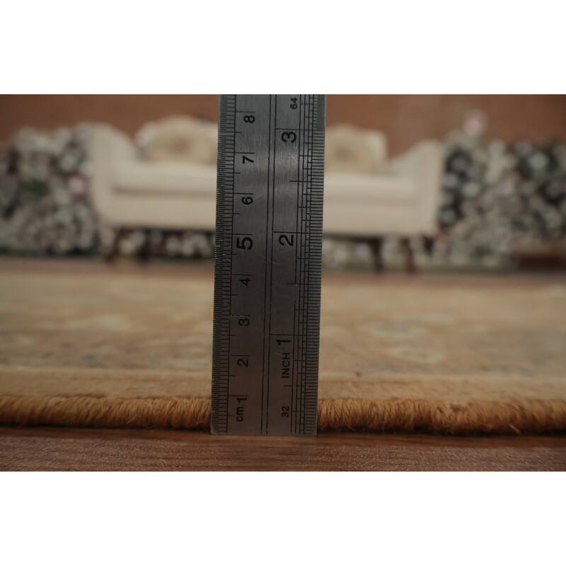 Hand Knotted Oriental 100% Wool Carpet Traditional All-Over Brown Ziegler Area Rug - 3' 1'' X 2' 1''