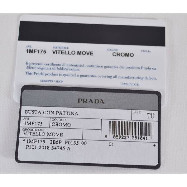 Shop Prada 1mf175 Cromo Silver Saffiano Leather Envelope