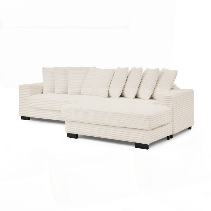 L-Shaped Modular Convertible Sofa