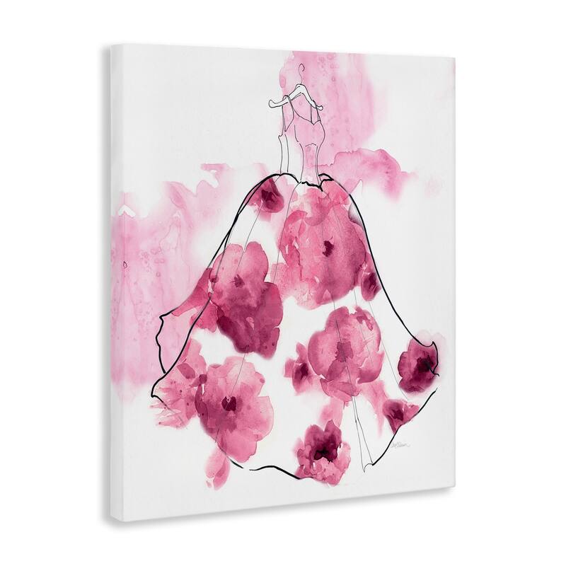 Stupell Alluring Flower Dress Abstraction Canvas Wall Art Design By Carol Robinson