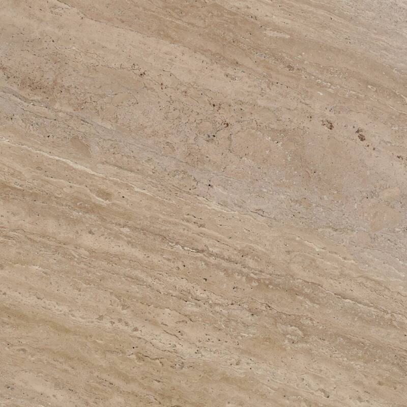 Resh Accent Coffee Table, Curved Natural Travertine Top, Round 3 Balls Wood Base