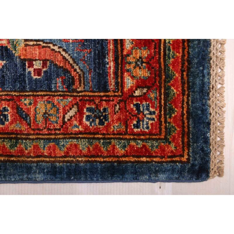 ECARPETGALLERY Hand-knotted Aryana Blue Wool Rug - 9'11 x 14'2