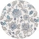 preview thumbnail 2 of 7, Cesarina Floral Indoor/ Outdoor Area Rug - 8'9" Round - 8'9" Round