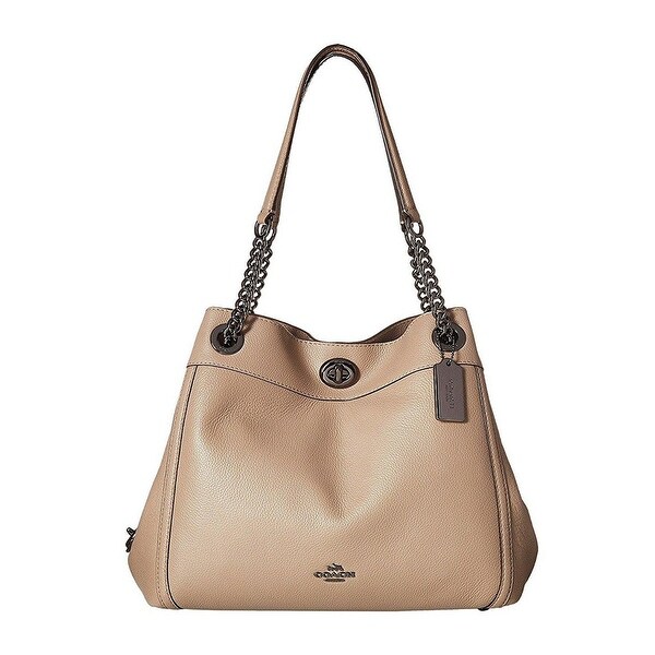 coach turnlock edie leather shoulder bag
