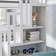 preview thumbnail 4 of 7, White Full over Full Bunk Bed with 2 Drawers and Staircases, Convertible into 2 Beds