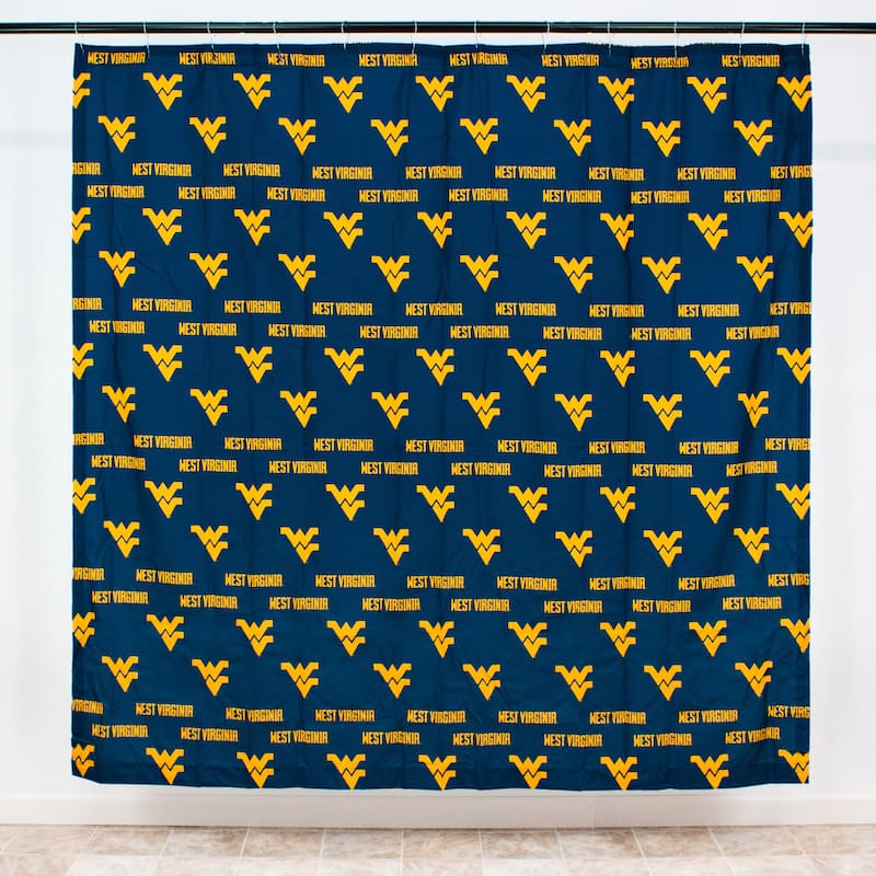 West Virginia Mountaineers Printed Shower Curtain Cover - 70" x 72"