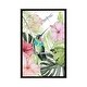 preview thumbnail 4 of 13, iCanvas "Hibiscus & Hummingbird II" by Jennifer Paxton Parker Framed Charcoal - 26x18