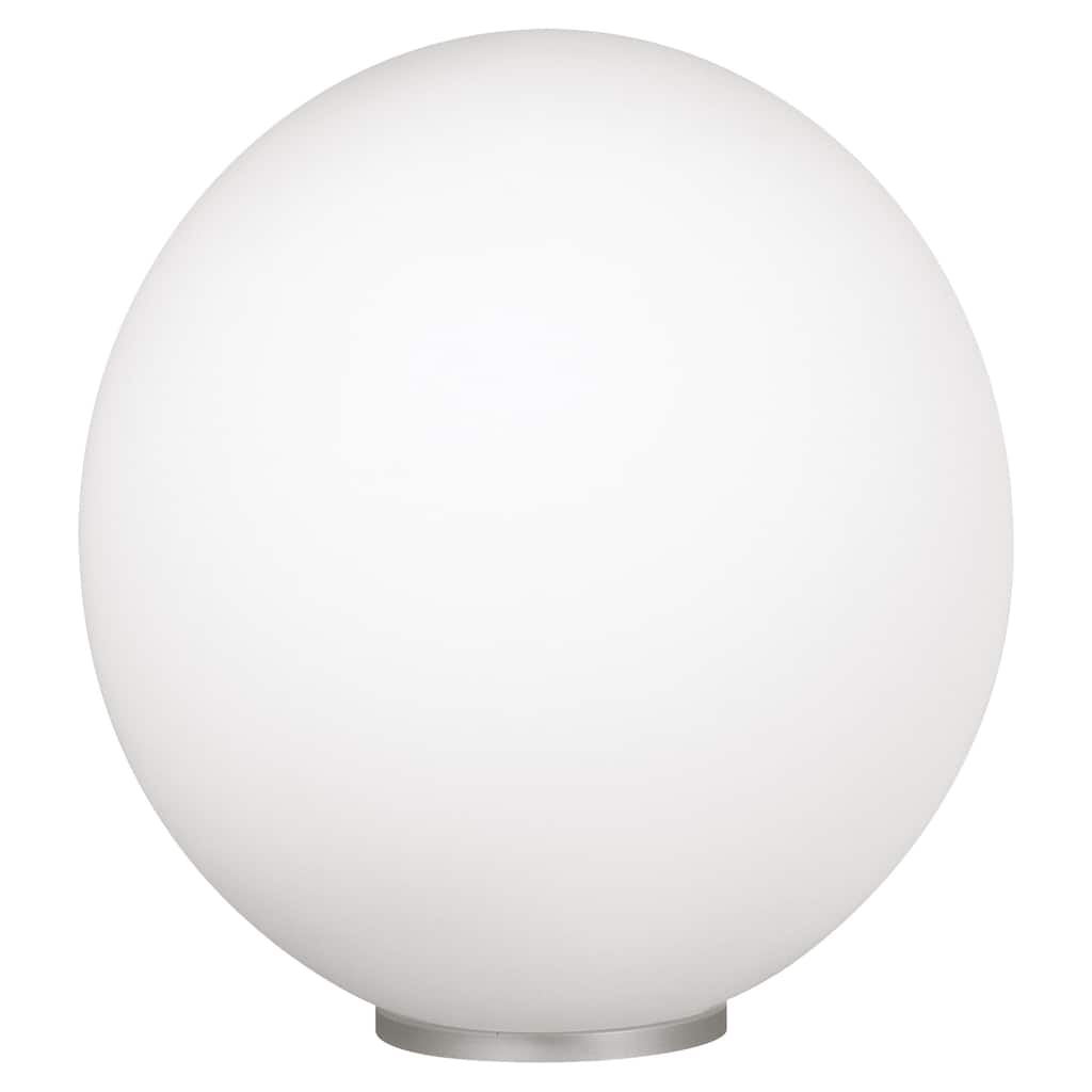 Eglo Rondo White Table Lamp with Silver Finish