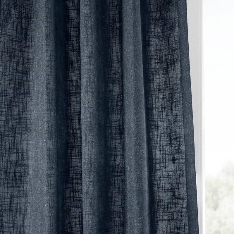Exclusive Fabrics Heavy Faux Linen Curtain (1 Panel)