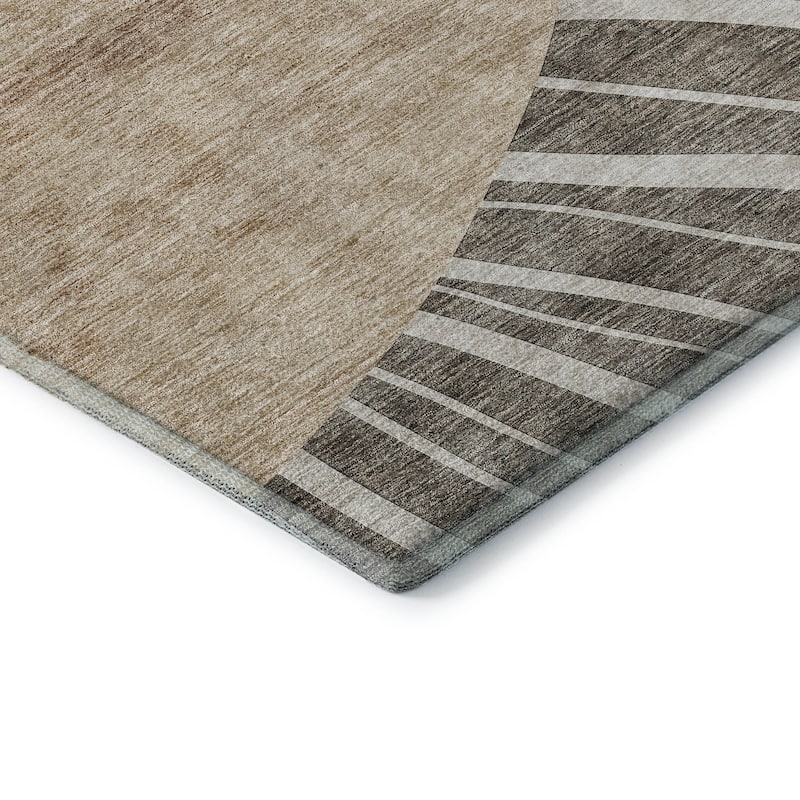 Premium Washable Super Soft Contemporary Rays Mayfield Rug
