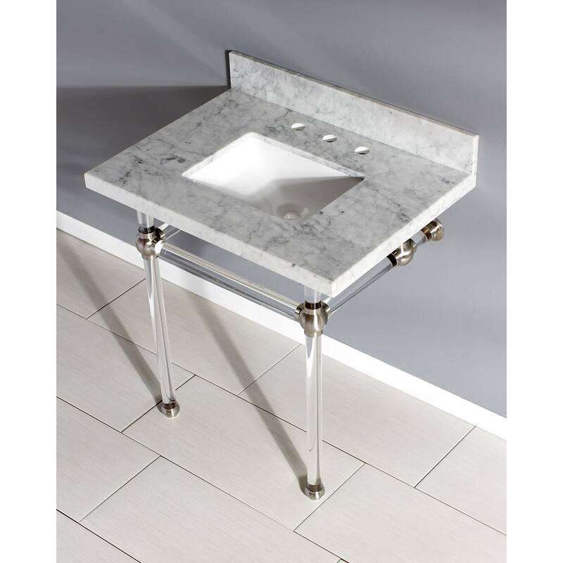 Kingston Brass Templeton 30" Rectangular Marble Wall Mounted Bathroom