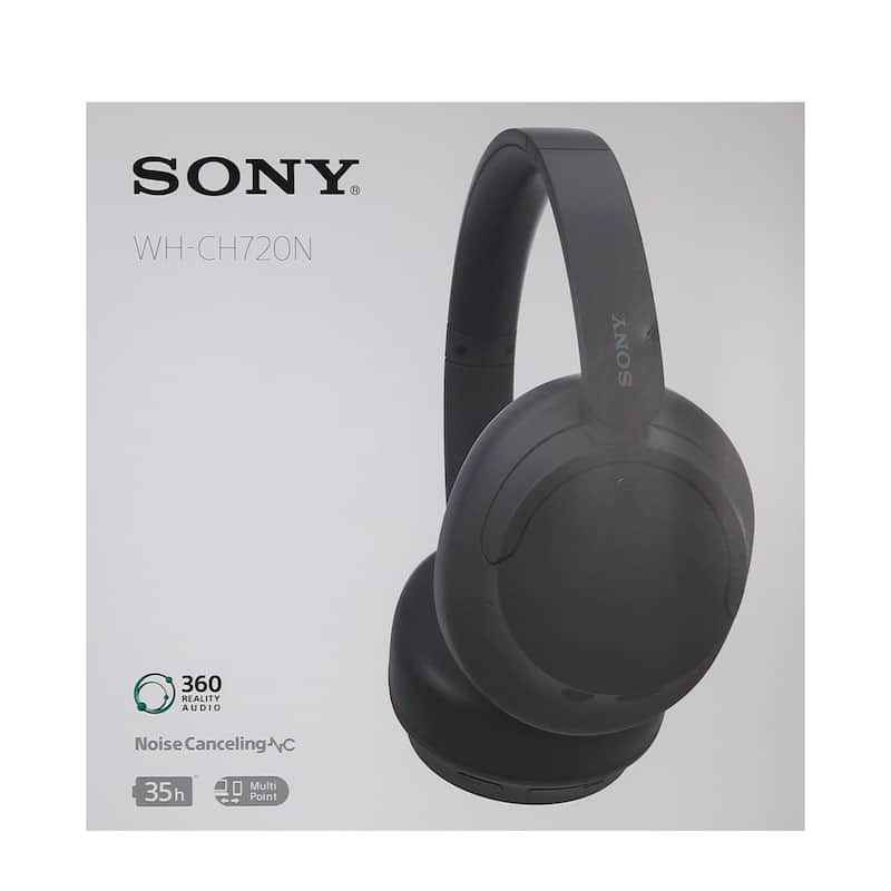 Sony Wireless Over-Ear Noise-Canceling Headphones WH-CH720N + Sony XB100 Portable Waterproof Bluetooth Speaker (Black)