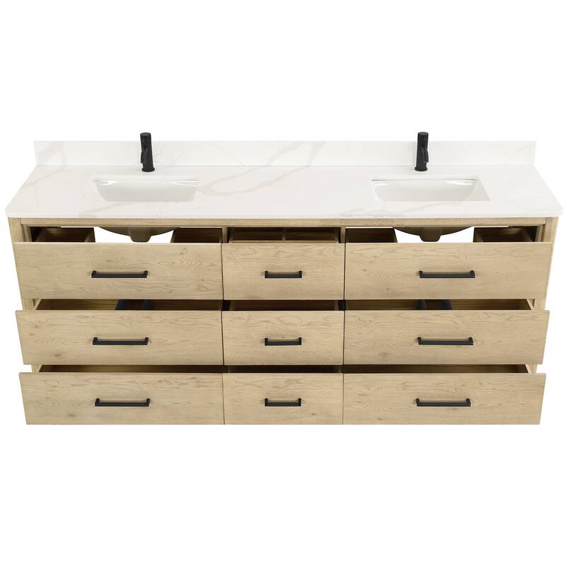 Miseno MV-NM-706584 Porto 84" Free Standing Double Basin Vanity Set