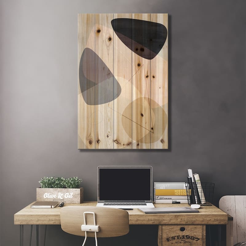 Graphic CL.B Print On Wood by Mareike Böhmer - Multi-Color