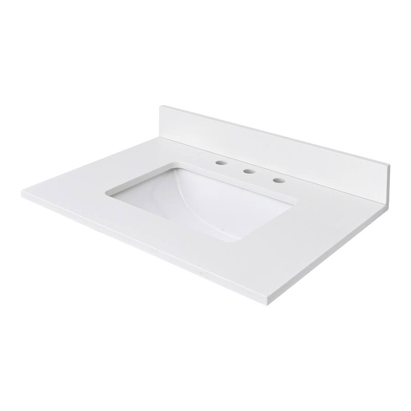 Avanity Quartz Vanity Top with Rectangular Undermount Sinks