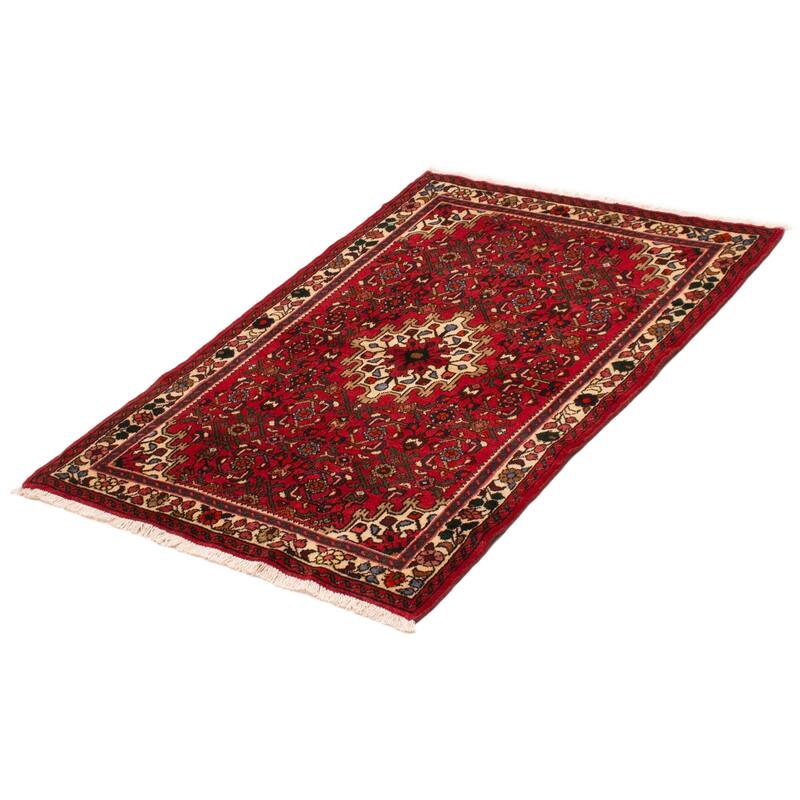 ECARPETGALLERY Hand-knotted Andelz Red Wool Rug - 3'5 x 5'0