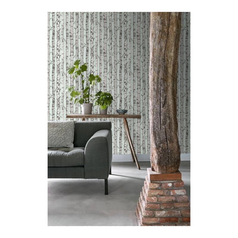 ESTA Home Merman Mint Birch Tree Wallpaper - 20.5 x 396 x 0.025