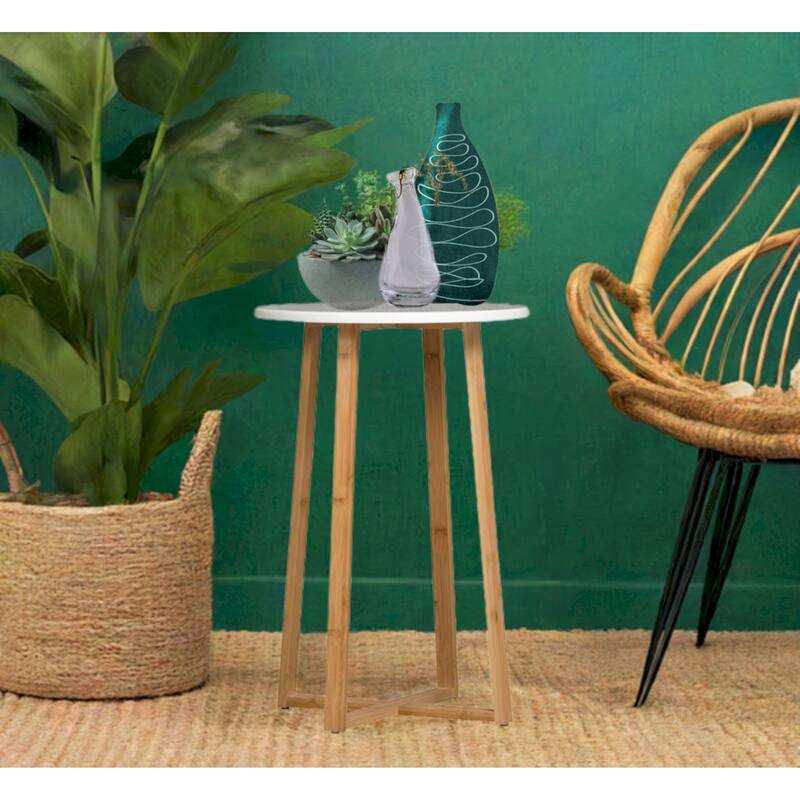 Solid Bamboo Frame Plant Table