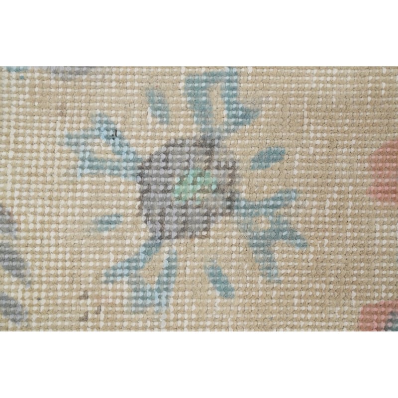Hand Knotted Oriental 100% Wool Carpet Traditional Floral Beige & Ivories Tabriz Area Rug - 10' 5'' X 7' 10''
