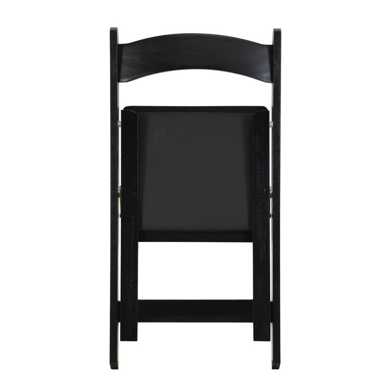 Upholstered Folding Chair, Space Saving,,Easy To Carry, 4PCS,Black cushion/Black shelf,Dining room