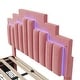 preview thumbnail 9 of 52, Velvet LED Upholstered Platform Bed with RGB Lights