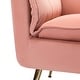 preview thumbnail 26 of 89, HULALA HOME 1ida Modern Velvet Tufted Accent Armchair with Gold Metal Legs