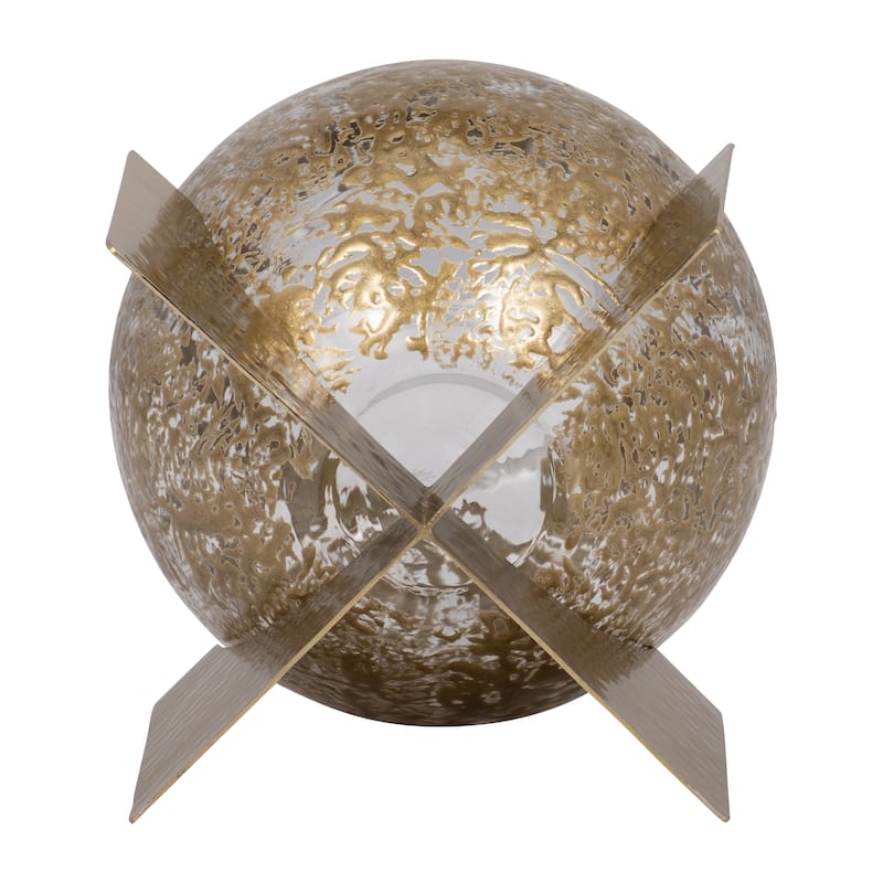Sagebrook Home Elegance Iron and Glass Candle Holder - Enhance Your Decor
