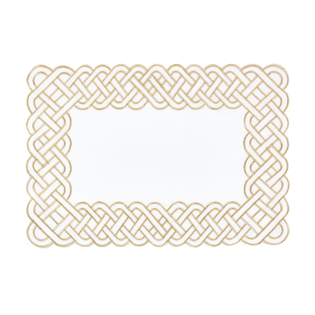 Braid Embroidered Design Table Placemats (Set of 4)