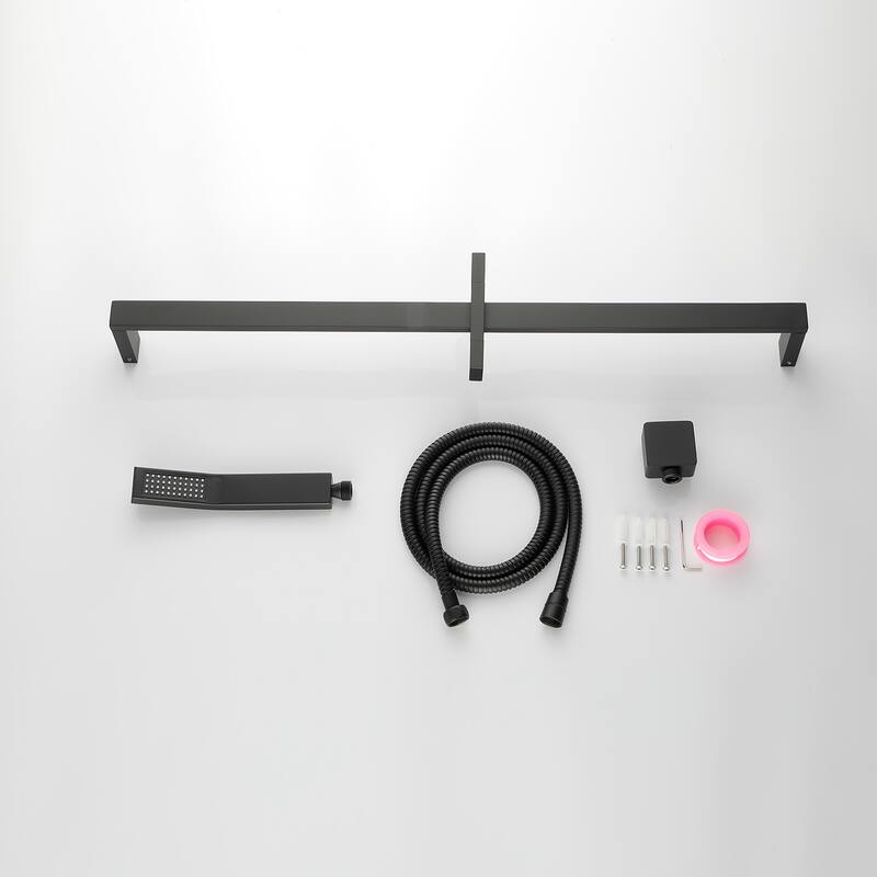 Topcraft Stainless Steel Handheld Shower with 28-Inch Slide Bar