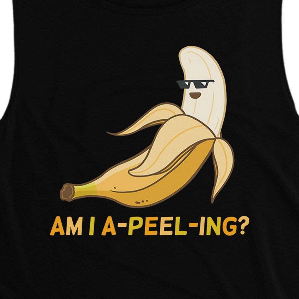 Shop Apeeling Banana Womens Black Crop Top Funny Valentines Day