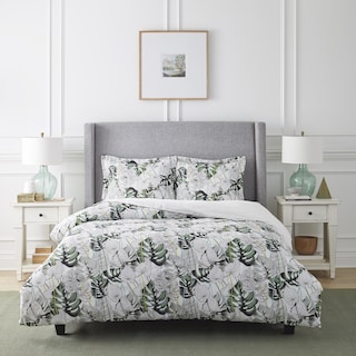 Pointehaven 250TC Monstera Combed Cotton  Duvet Set