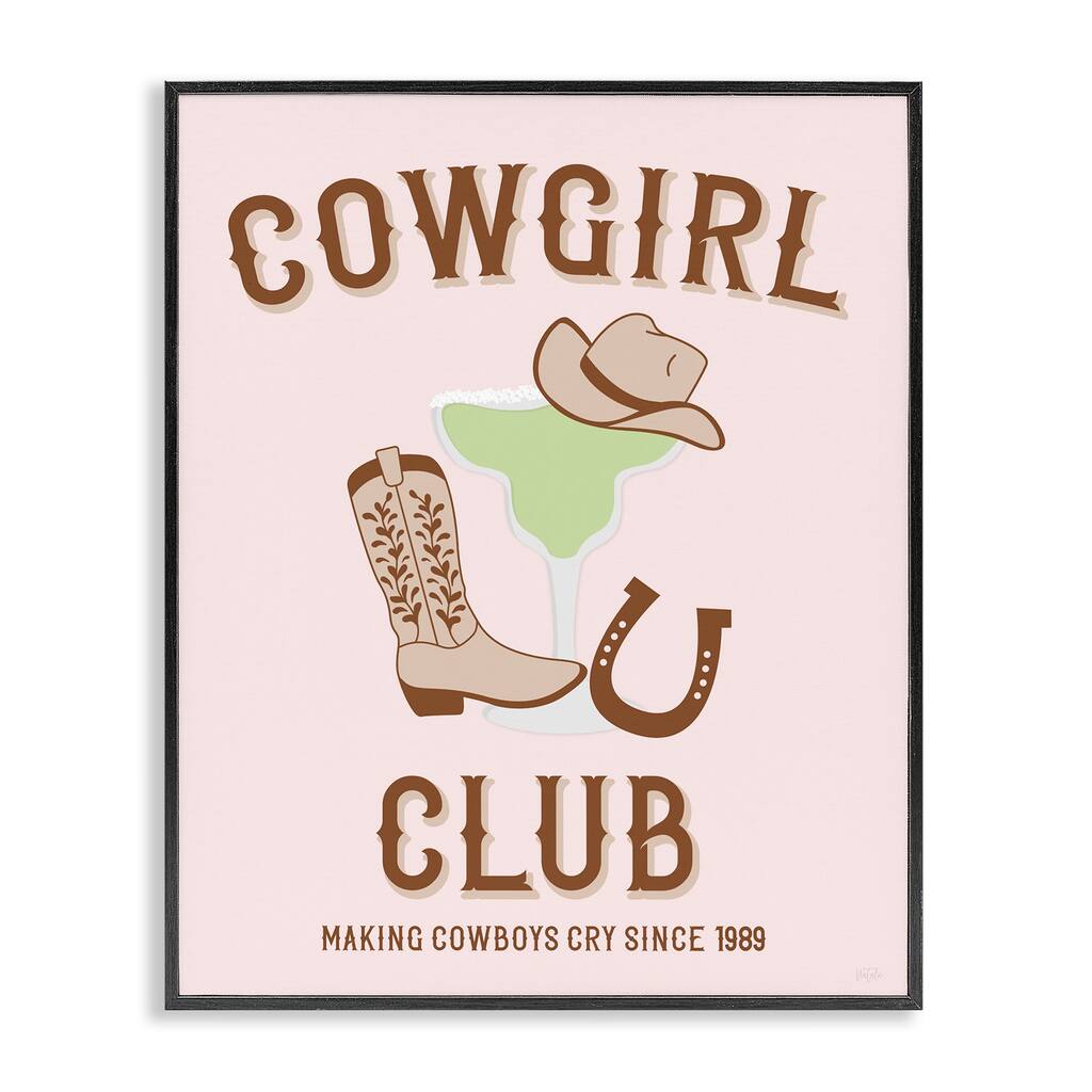 Stupell Cowgirl Club Accessories Framed Giclee Art Design By Natalie Carpentieri