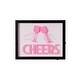 preview thumbnail 1 of 6, American Art Decor Tipsy Printed Cheers LED Light Box Wall Sign - 14" x 11" x 1.6" - 14" x 11" x 1.6" Pink