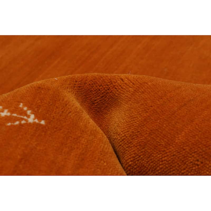 Kashkuli Gabbeh Orange Rug 4'0" x 5'7" - 4'0 x 5'7