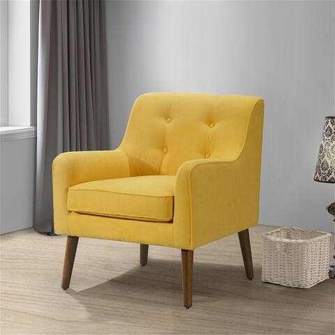 Mid Century Modern Woven Fabric Tufted Accent Chair Armchair - 25"Wx28"Dx31"H