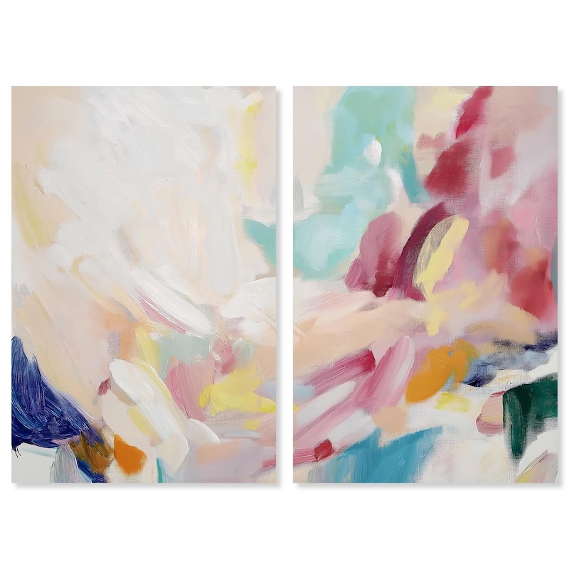 Unbridled Spirit I Canvas Set of 2 by Art Remedy, Gallery Wrapped - 20" x 30"