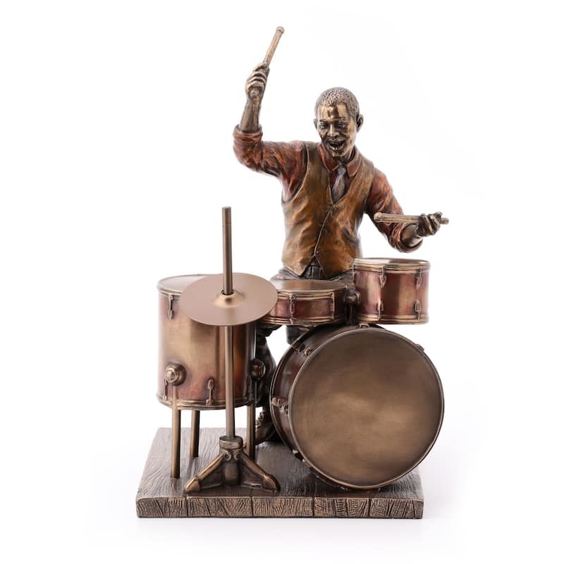 Veronese Design 8.1 H Jazz Band - Drummer Cold Cast Bronze