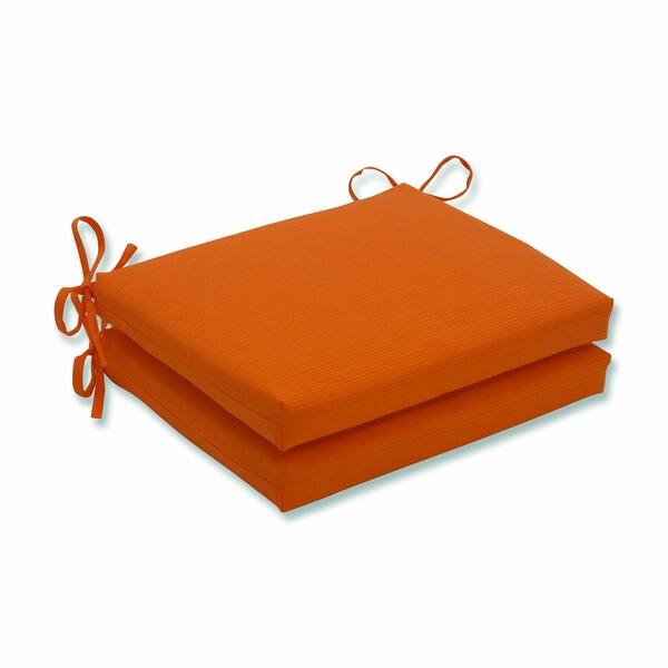 Pillow Perfect Sundeck Polyester Orange Square Outdoor Seat Cushions