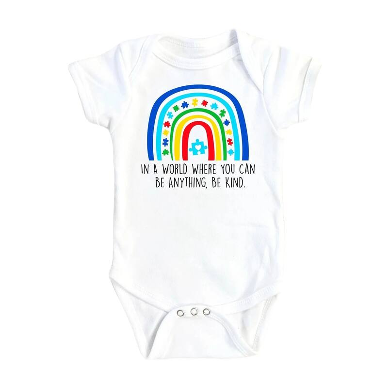 Autism Be Kind - Baby Boy Girl Clothes Infant Bodysuit Funny Cute Newborn - Natural - Newborn