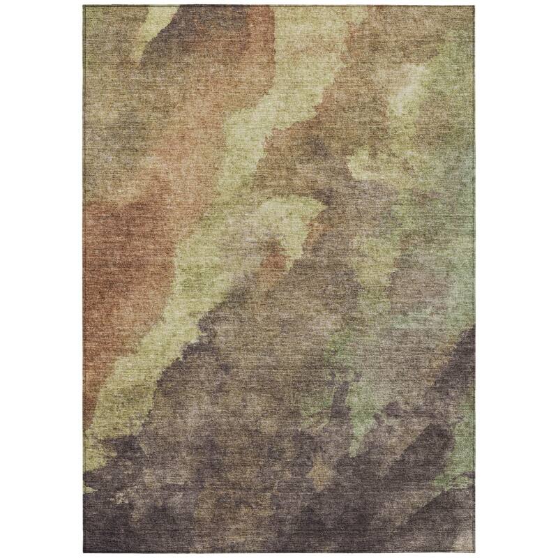 HomeRoots Abstract Transitional Rectangle Outdoor Rug