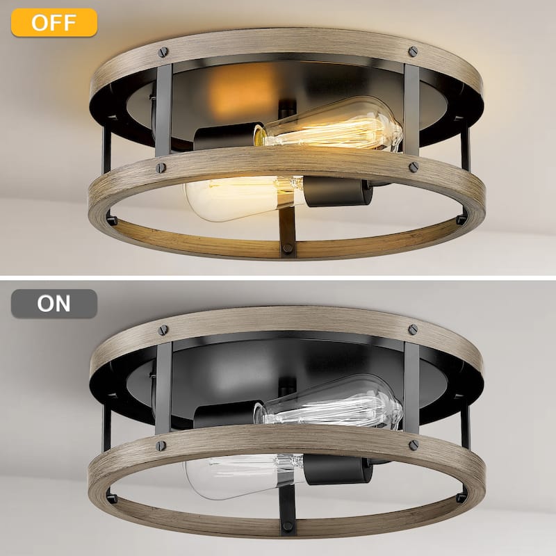 12.9 inch Flush-mount Ceiling Light, Semi-Flush