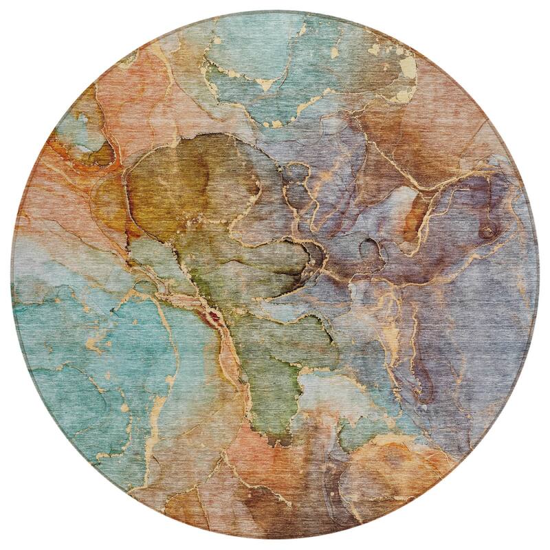 HomeRoots Abstract Transitional Rectangle Outdoor Rug