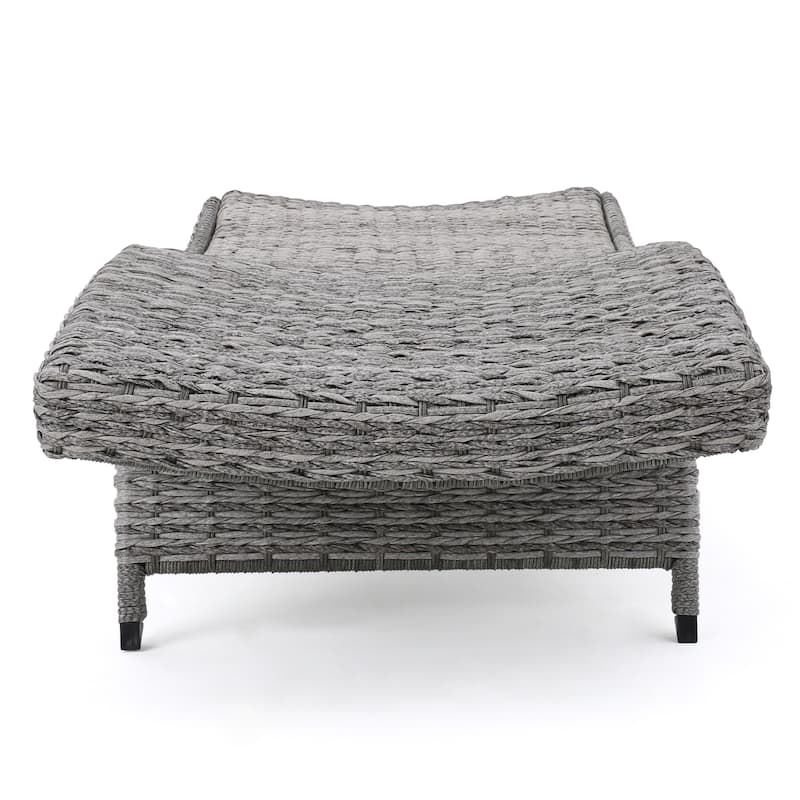Christopher Knight Home - Crete Outdoor Wicker Aluminum Chaise Lounge (Set of 2)