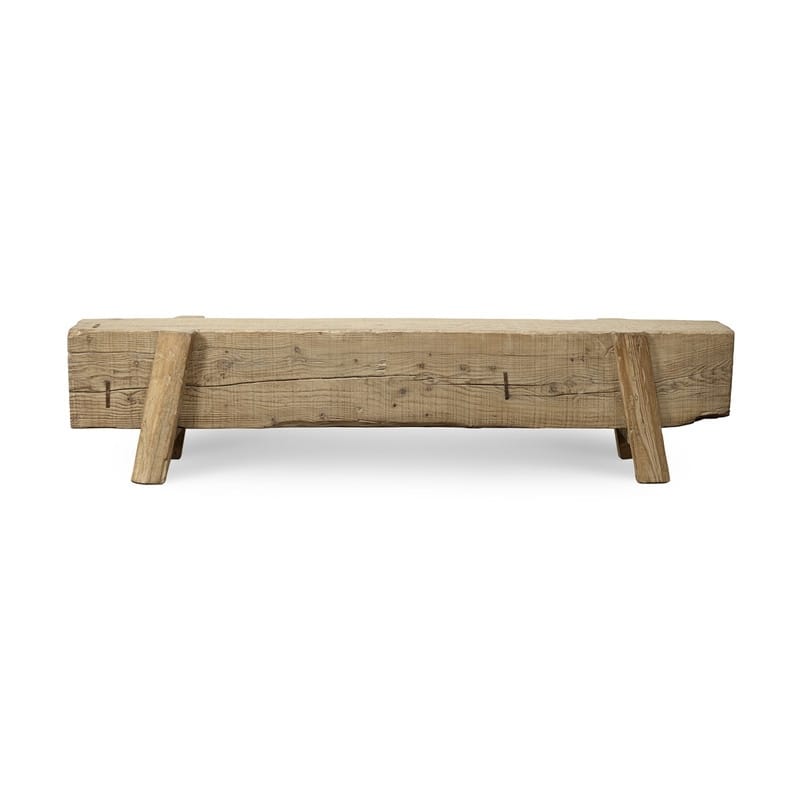 Approx 76-80 Inches Wide Vintage House Beam Bench Weathered Natural